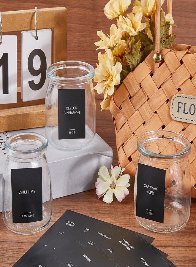 SOFPLATE 600Pcs 2 x 1.5In Black Spice Jars Labels Stickers Preprinted Waterproof Spice Bottle Stickers Rectangle Oil Resistant Labels for Kitchen Pantry Home Laundry Bathroom Organization Supplies - Image 3